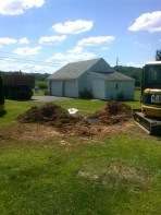 Digup tank instal riser